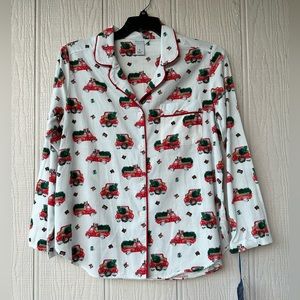Sleep Sense Christmas Truck Pajama Top